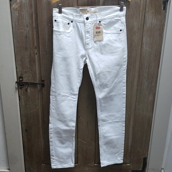 levi's white skinny stretch jeans